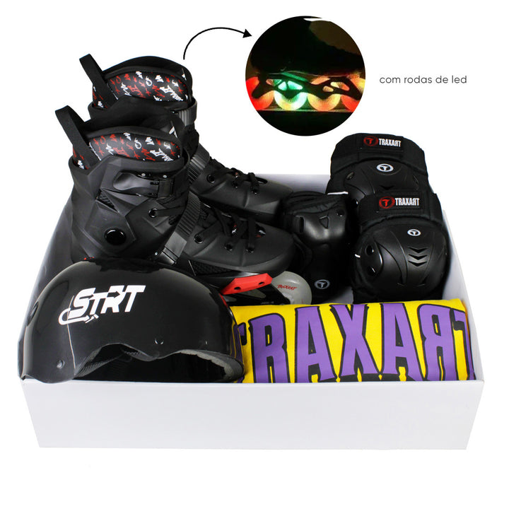 Kit Intermediário Revolt Preto com Rodas LED+ (Brinde)