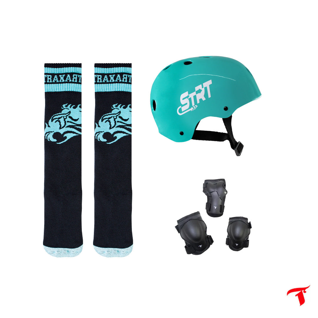 Kit Protetor Infantil + Meia Inline Wingfire