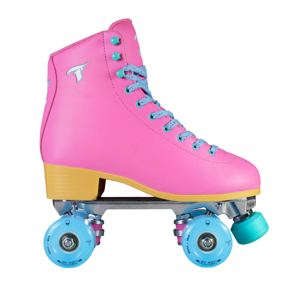 Patins Foxxy Rosa com Rodas de LED - Azul
