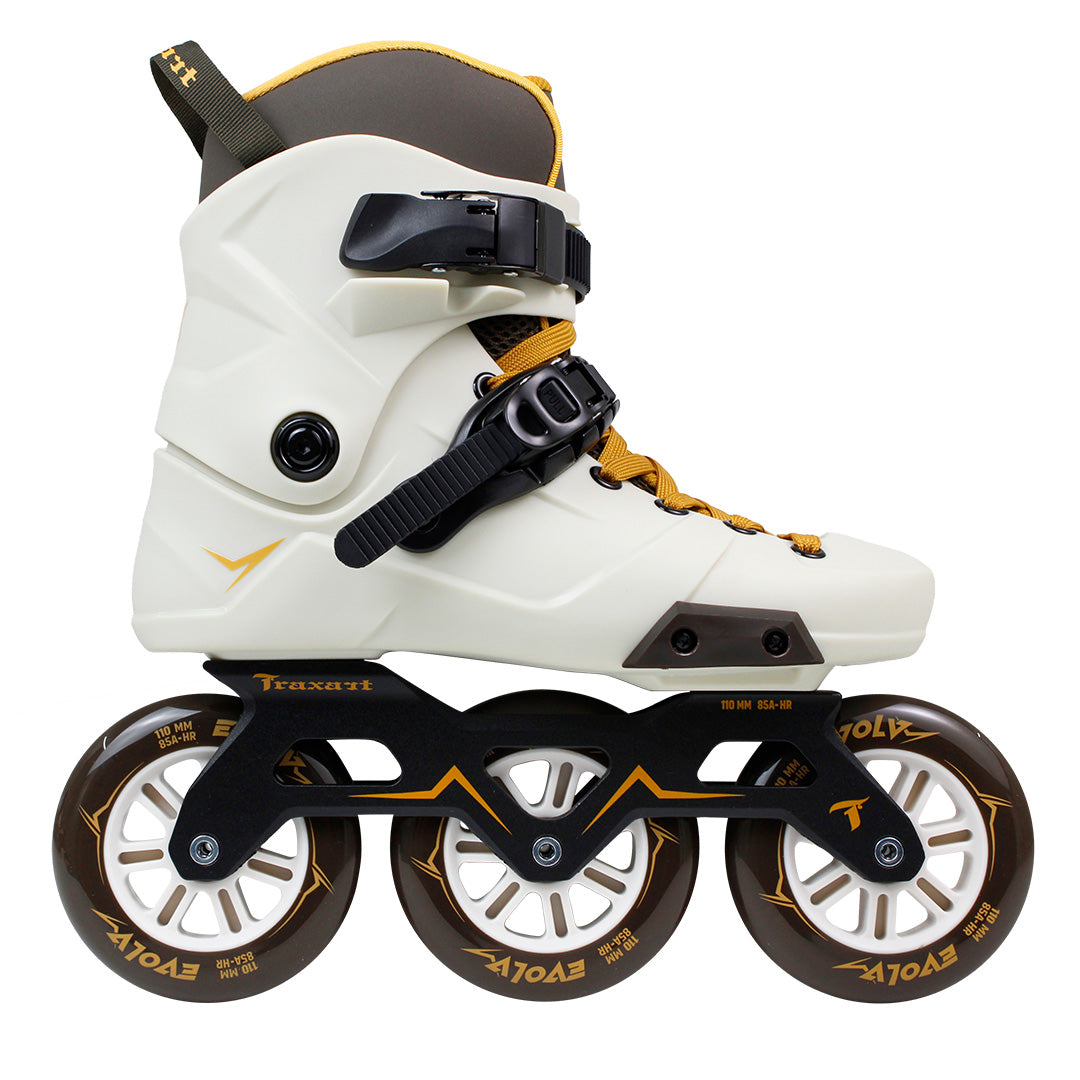 Patins Inline 3 Rodas EVOLV Marrom – 110mm HR ABEC-9 Cromo