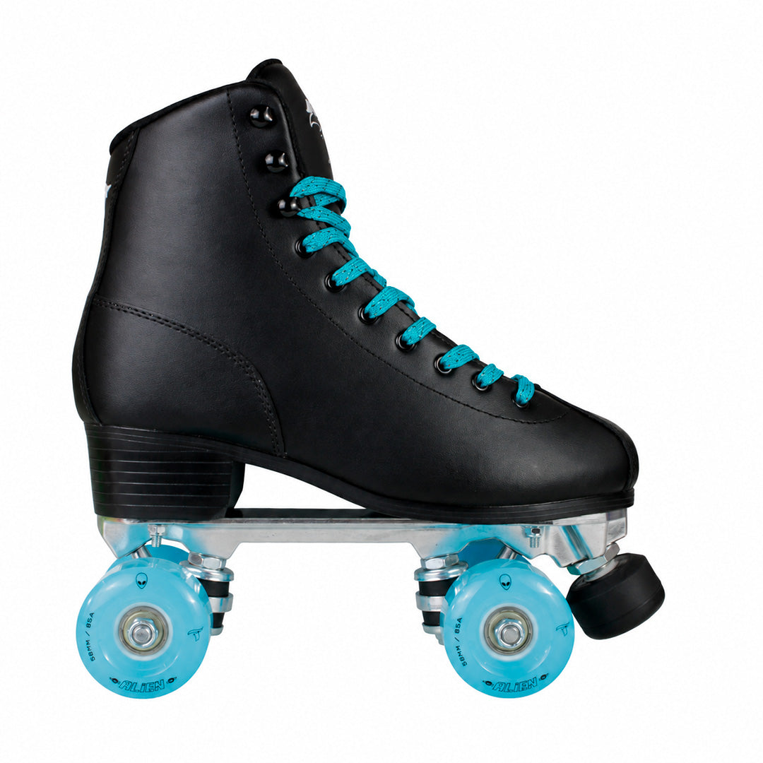 Patins Klassic Preto com Rodas de LED - Azul