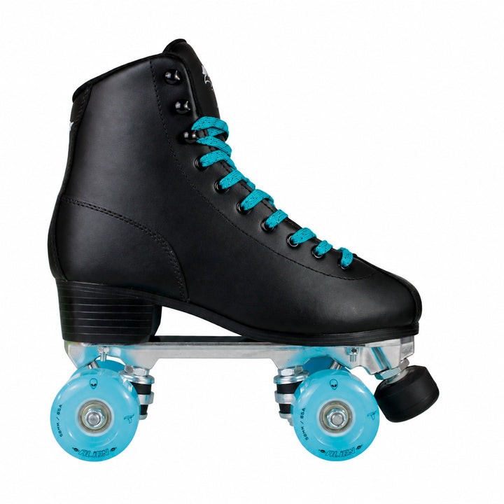 Patins Klassic Preto com Rodas de LED - Azul