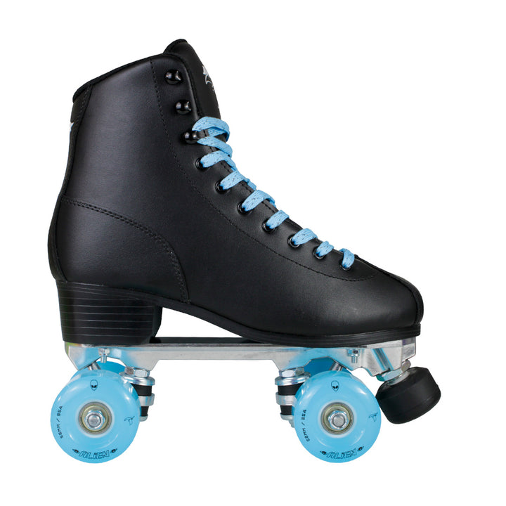 Patins Klassic Preto com Rodas de LED - Azul