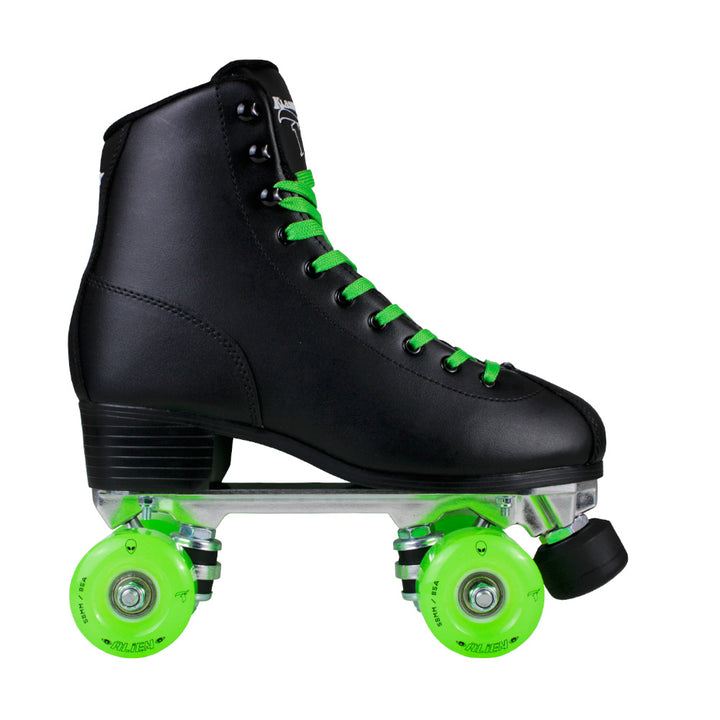 Patins Klassic Preto com Rodas de LED - Verde