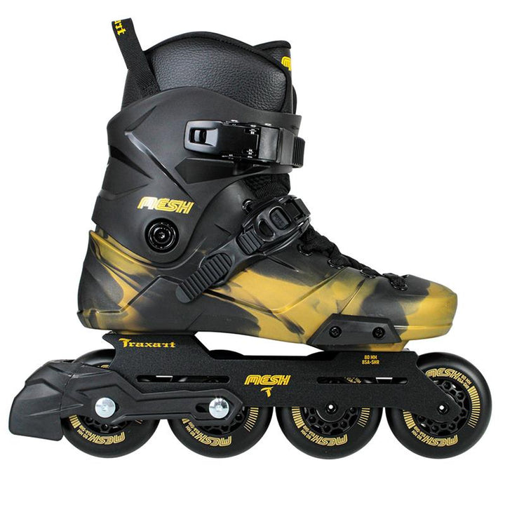 Patins Mesh Black com Freio - 80mm ABEC-9 Cromo