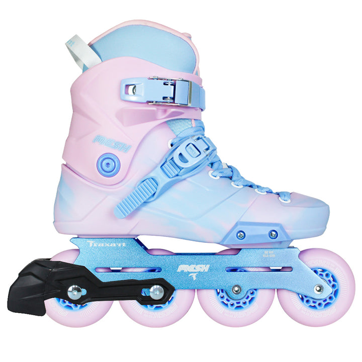 Patins Mesh 'Cotton Candy' com Freio - 80mm ABEC-9 Cromo