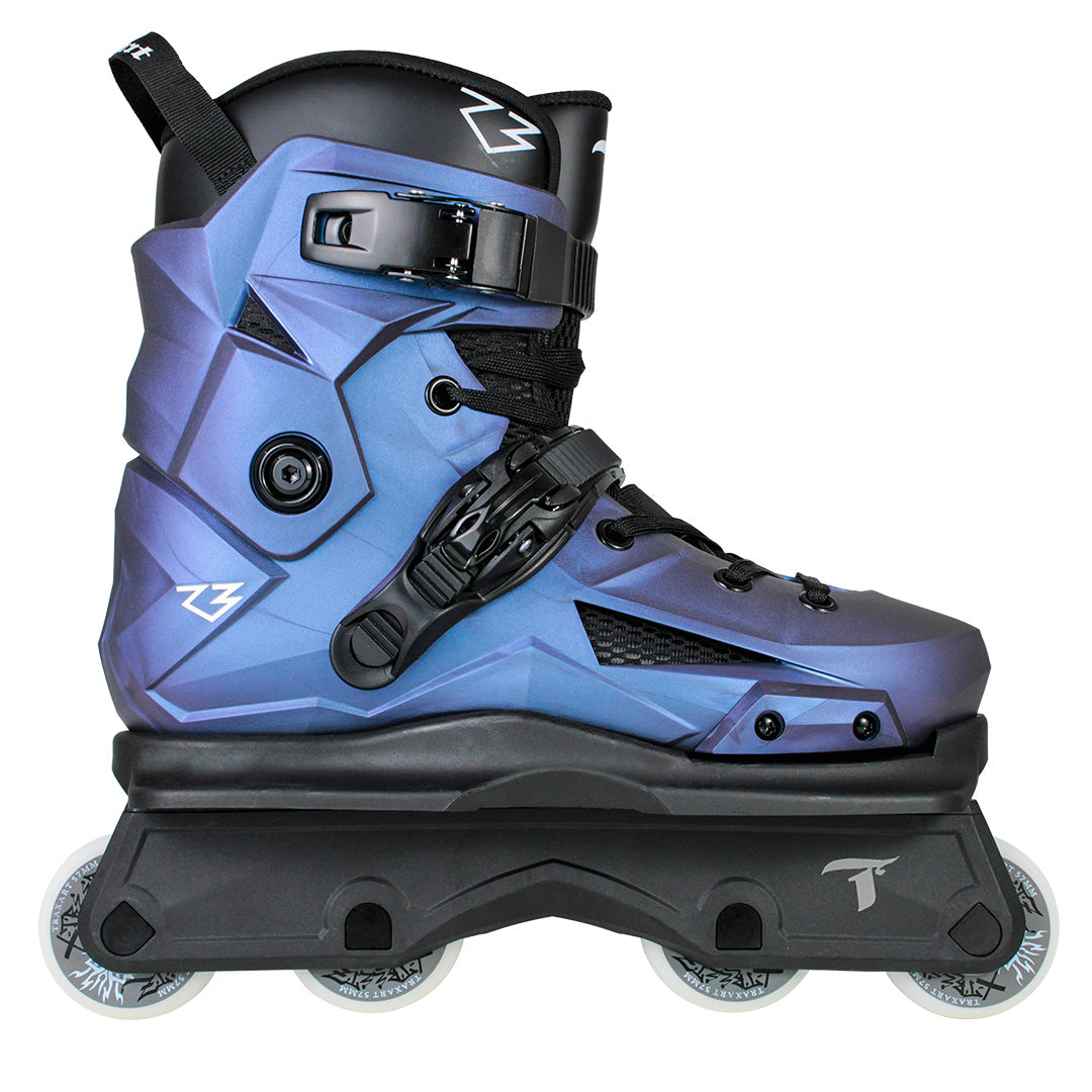 Patins R3 Azul Holográfico 2 em 1 - Street ou Freestyle