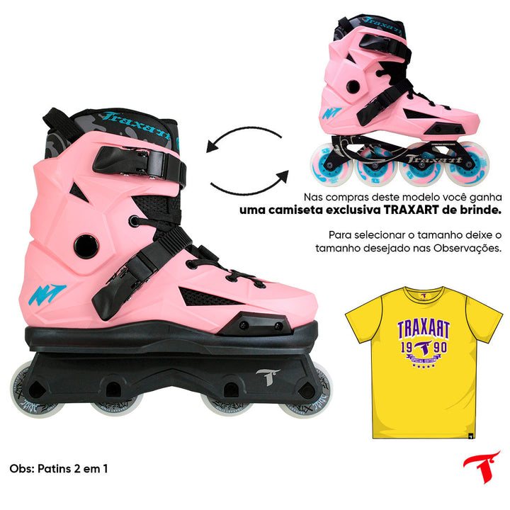 Patins Revolt Rose com Base Street - 57mm ABEC-9