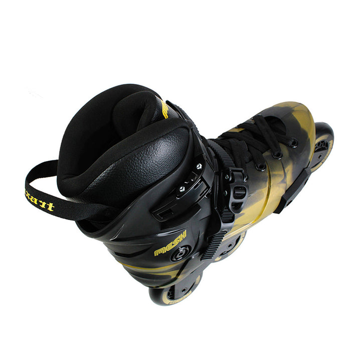 Patins Mesh Black e Gold - 80mm ABEC-9 Cromo