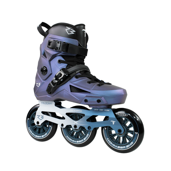 Patins New R3 Azul Holográfico - 110mm ABEC-9 Cromo