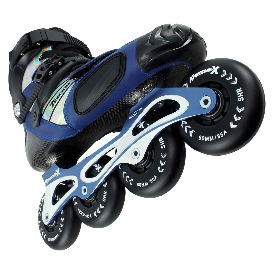 Patins Karbonik-X Azul - 80mm ABEC-9 Cromo