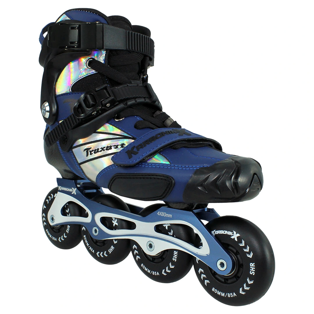 Patins Karbonik-X Azul - 80mm ABEC-9 Cromo