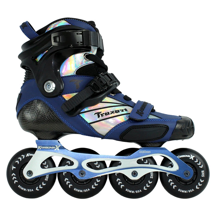 Patins Karbonik-X Azul - 80mm ABEC-9 Cromo