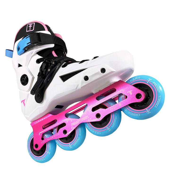 Patins Revolt Turbo Branco e Pink - 80mm ABEC-9 Cromo