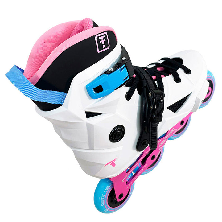 Patins Revolt Turbo Branco e Pink - 80mm ABEC-9 Cromo