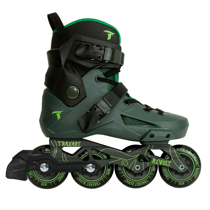 Patins Revolt Verde com Freio - 80mm ABEC-9