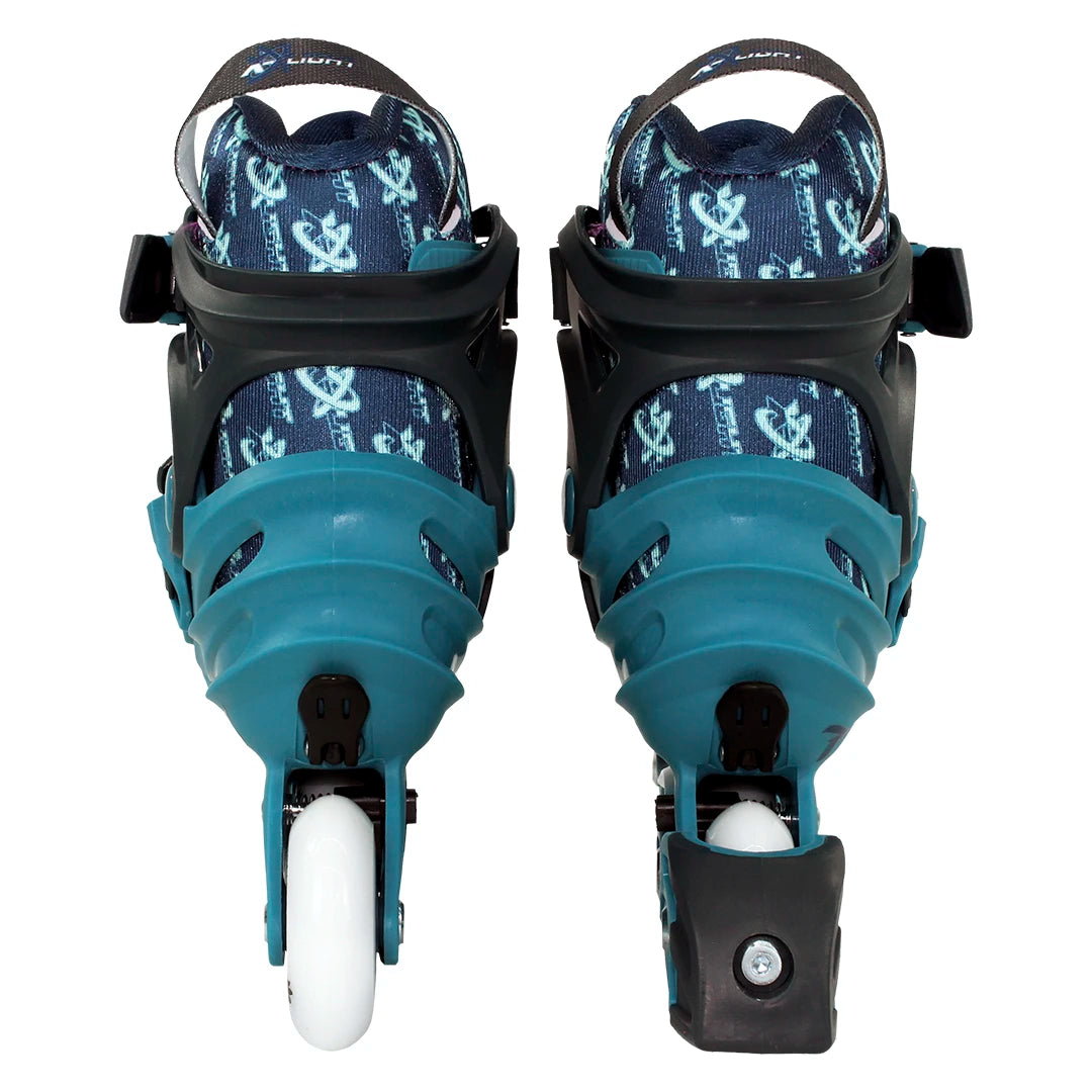 Patins Infantil X-light Azul com Rodas de LED - 68/70mm ou 70/72mm ABEC-9