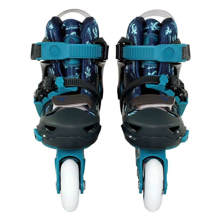 Patins Infantil X-light Azul com Rodas de LED - 68/70mm ou 70/72mm ABEC-9