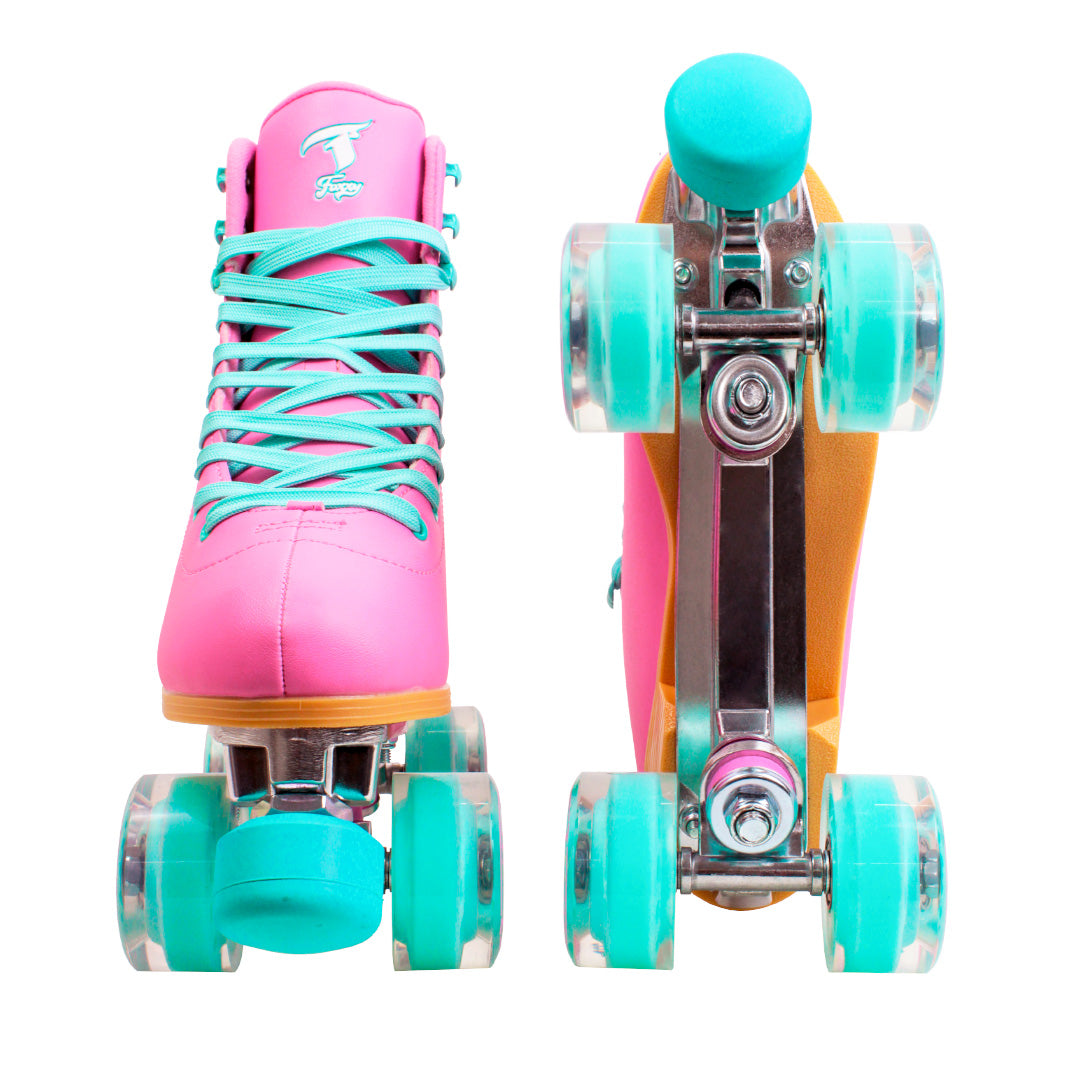 Patins Foxxy Rosa e Azul - 58mm x 32mm ABEC-9