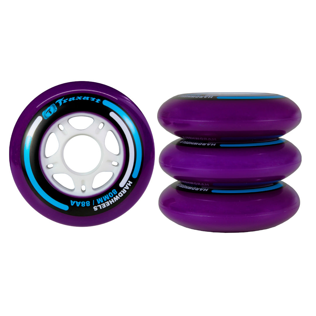 Jogo de Rodas Fitness Hardwheels 80mm/88AA - Roxa