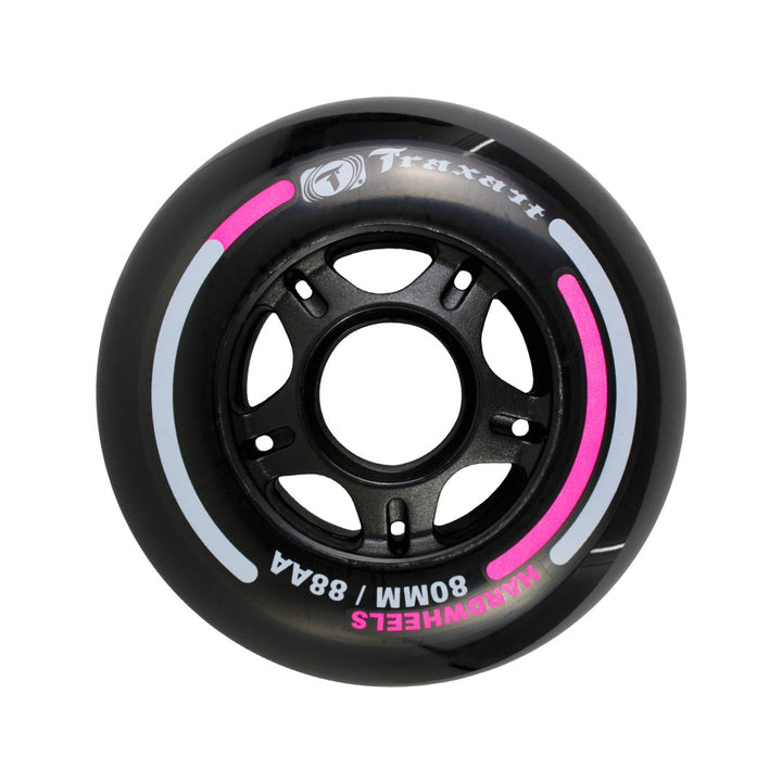 Jogo de Rodas Fitness Hardwheels 80mm/88AA - Preto