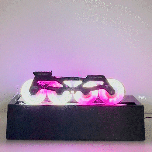 Jogo de Rodas Glitter LED Special Pink e Branco 80mm/85A