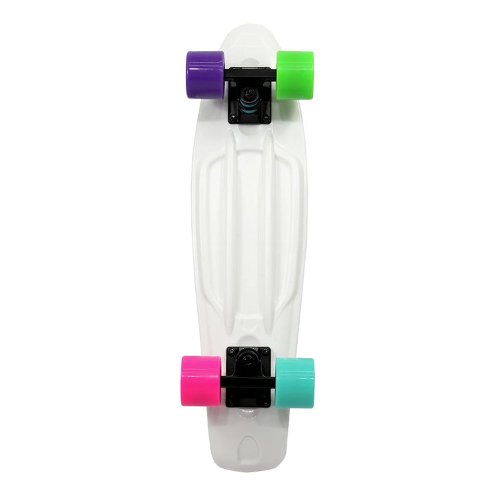 Skate Mini Cruiser Plástico Branco