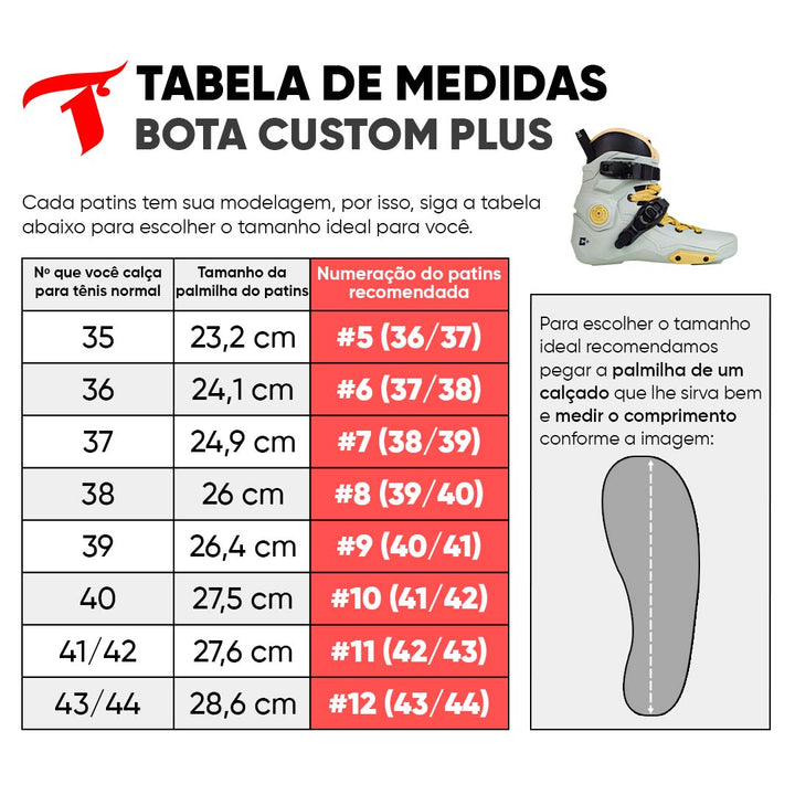 Bota Freestyle para patins Traxart Custom Plus - Cinza