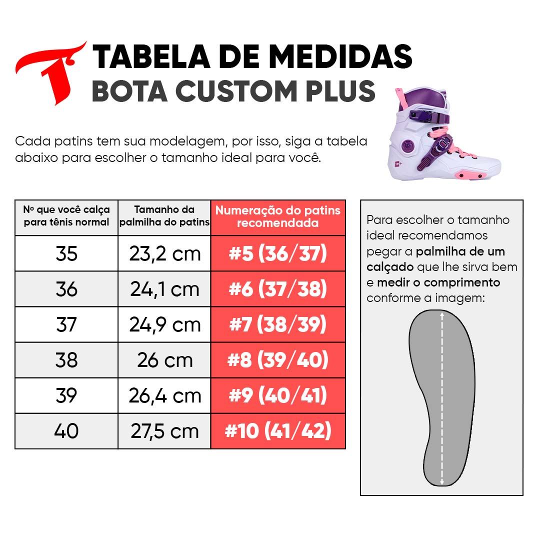 Patins Custom Plus Lilás + Base Híbrida Orion + Rodas LED Pink 110mm