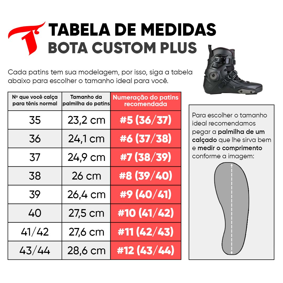 Bota Freestyle para patins Traxart Custom Plus - Preto