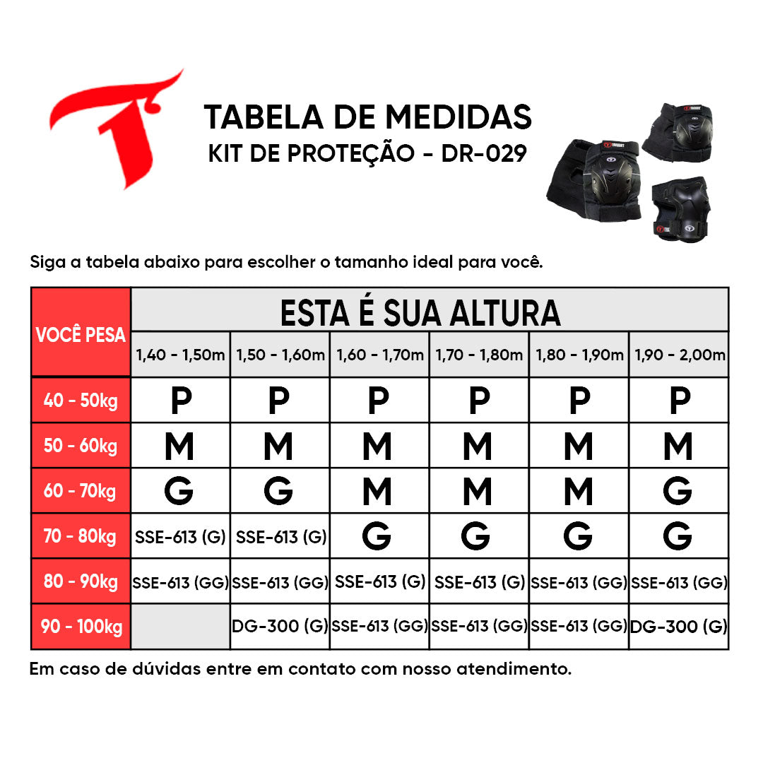 Kit de Proteção Traxart Preto - DR-029