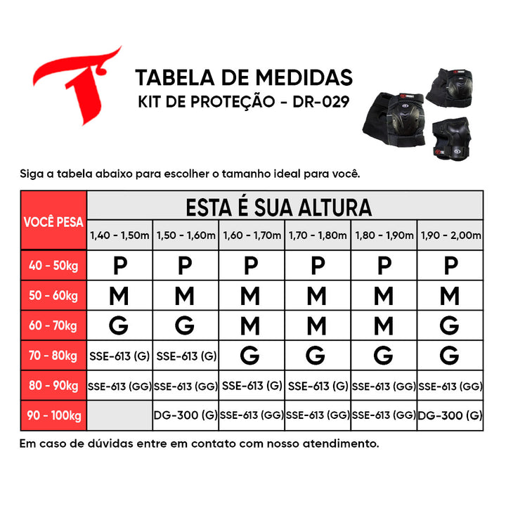 Kit de Proteção Traxart Preto - DR-029