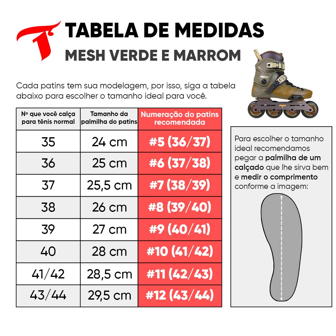 Patins Mesh Verde e Marrom - 80mm ABEC-9 Cromo