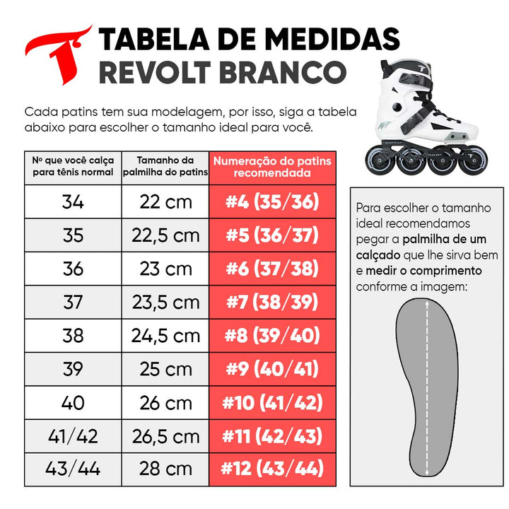 Patins Revolt Branco - 80mm ABEC-9