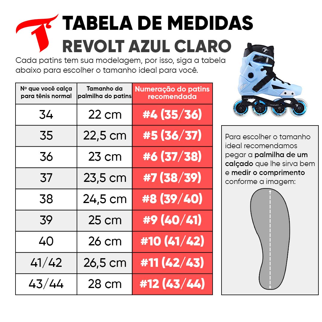 Patins Revolt Azul Claro - 80mm ABEC-9