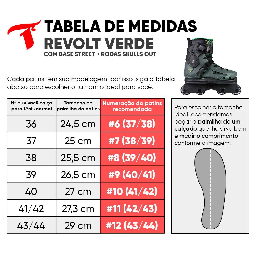 Patins Revolt Verde com Base Street - 57mm ABEC-9