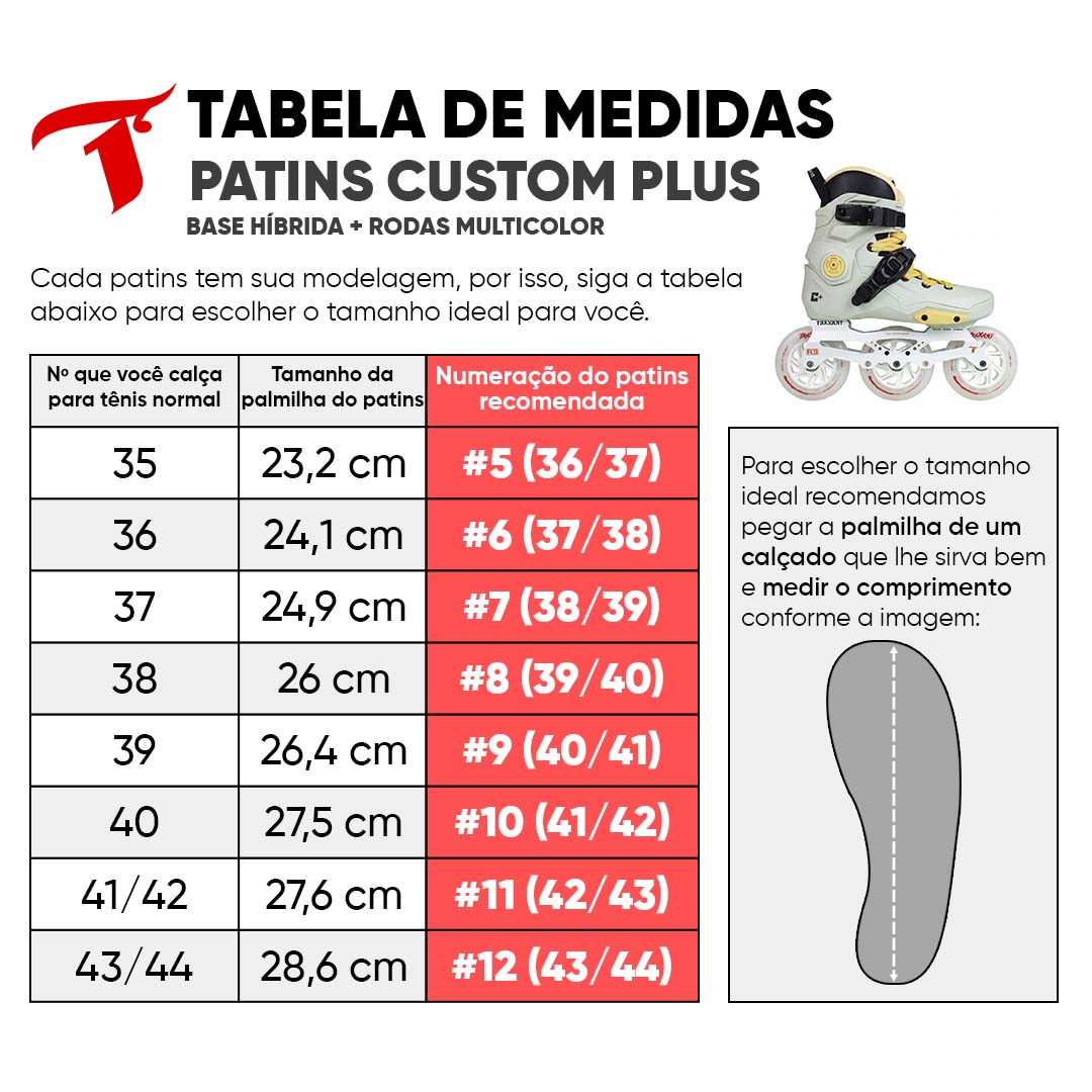 Patins Custom Plus Cinza + Base Híbrida + Rodas LED Multicolor 110mm