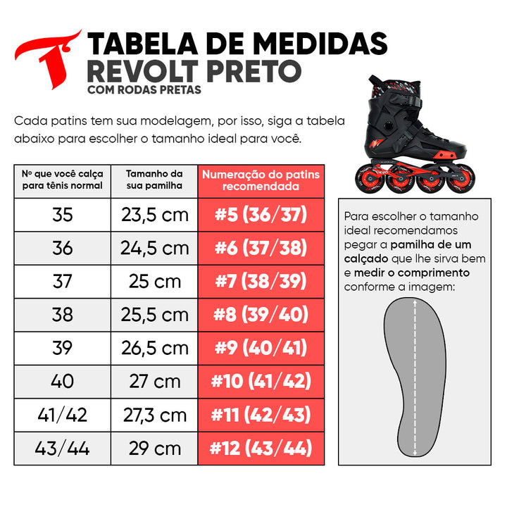 Kit Intermediário Revolt Preto com Vermelho + (Brinde)