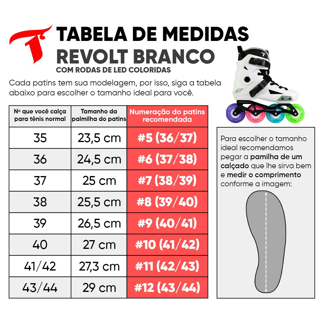 Kit Intermediário Revolt Branco com Rodas LED + (Brinde)