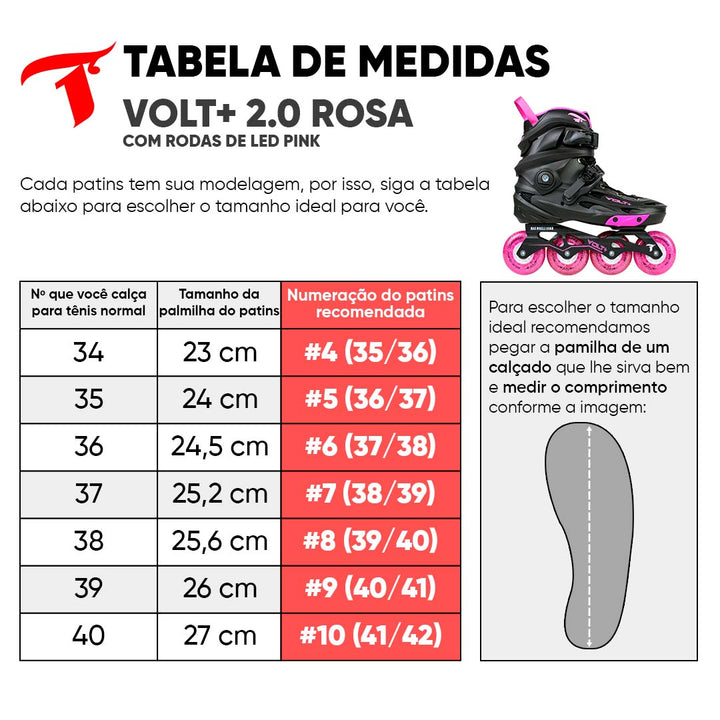 Kit Intermediário Volt Pink com Rodas LED + (Brinde)