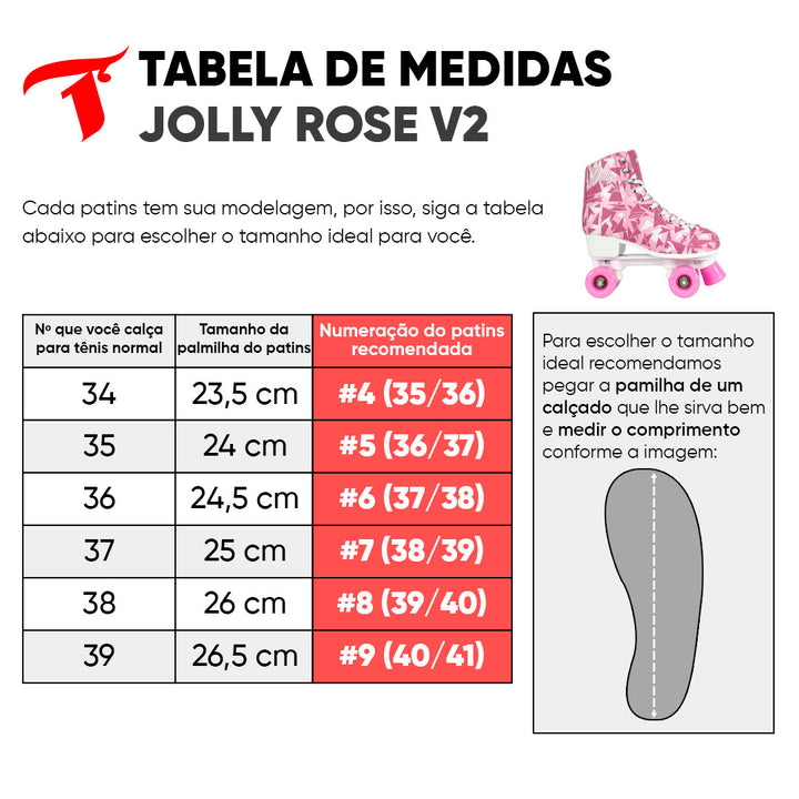 Patins Jolly Rose V2 - 58mm x 32mm ABEC-7