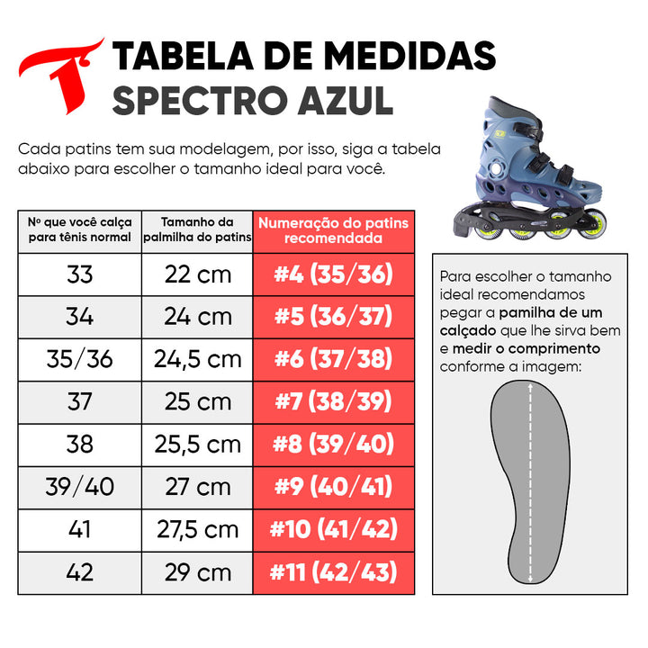 Patins Spectro Azul - 72mm ABEC-5