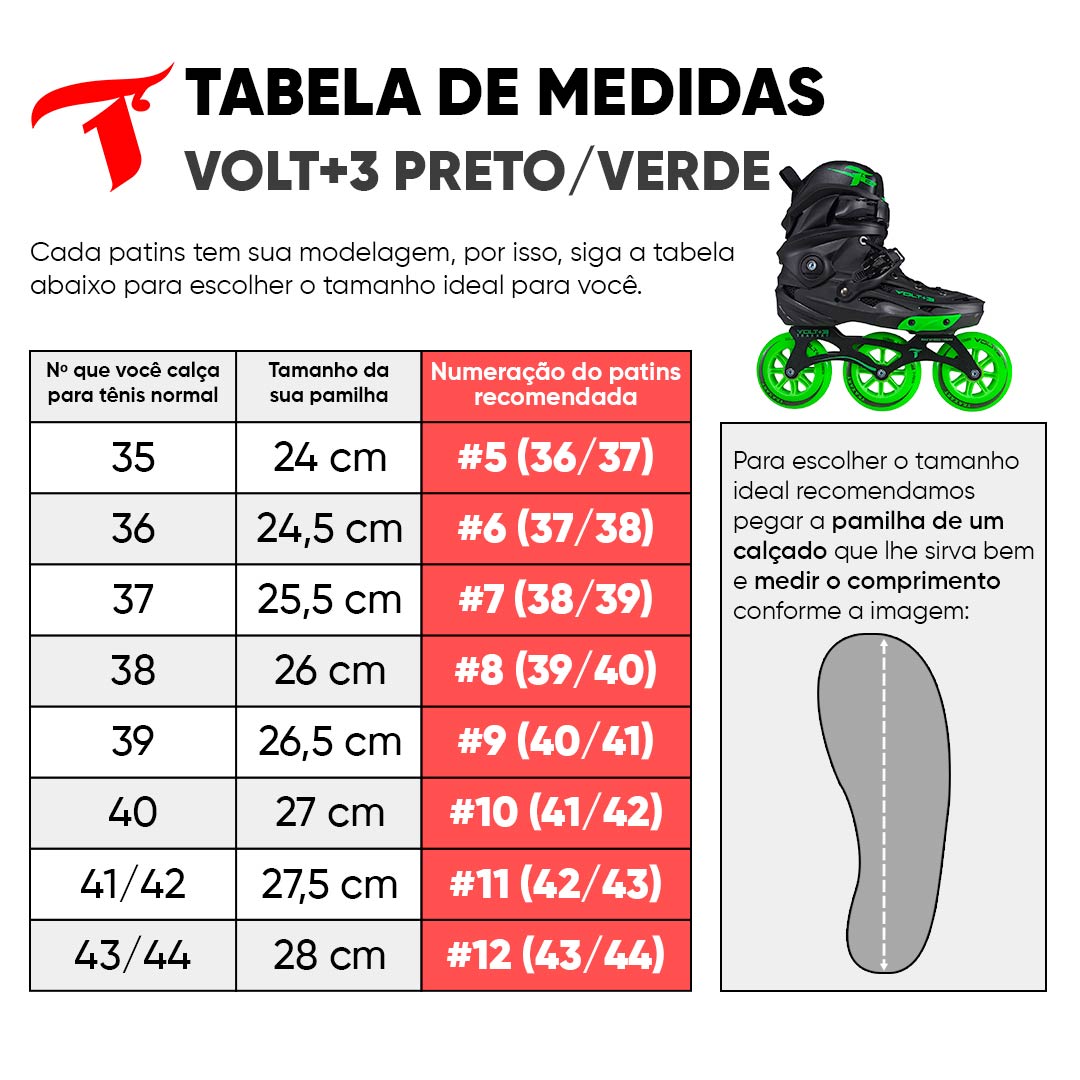 Patins Volt+ 3 Preto/Verde - 110mm ABEC-9 Cromo
