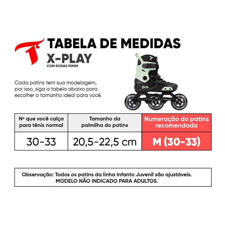 Patins Infantil X-Play 2 em 1 - Freestyle ou Street