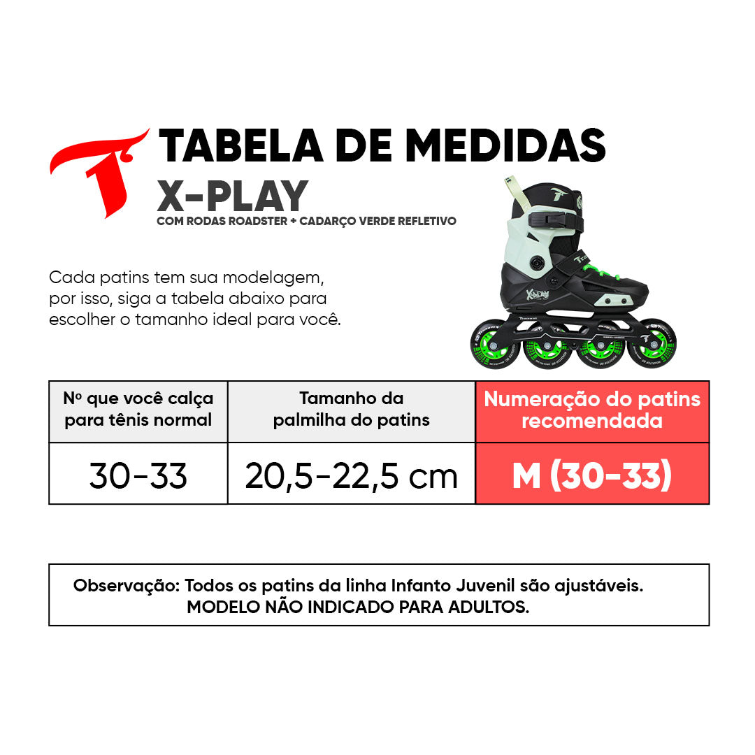 Patins Infantil X-Play 2 em 1 - Freestyle ou Street