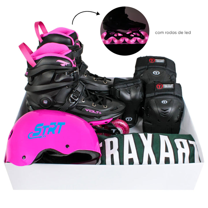 Kit Intermediário Volt Pink com Rodas LED + (Brinde)