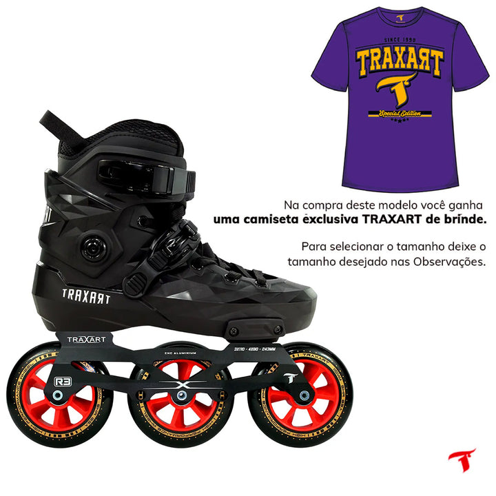 Patins Custom com Base Híbrida + Rodas High Performance 110mm/85A