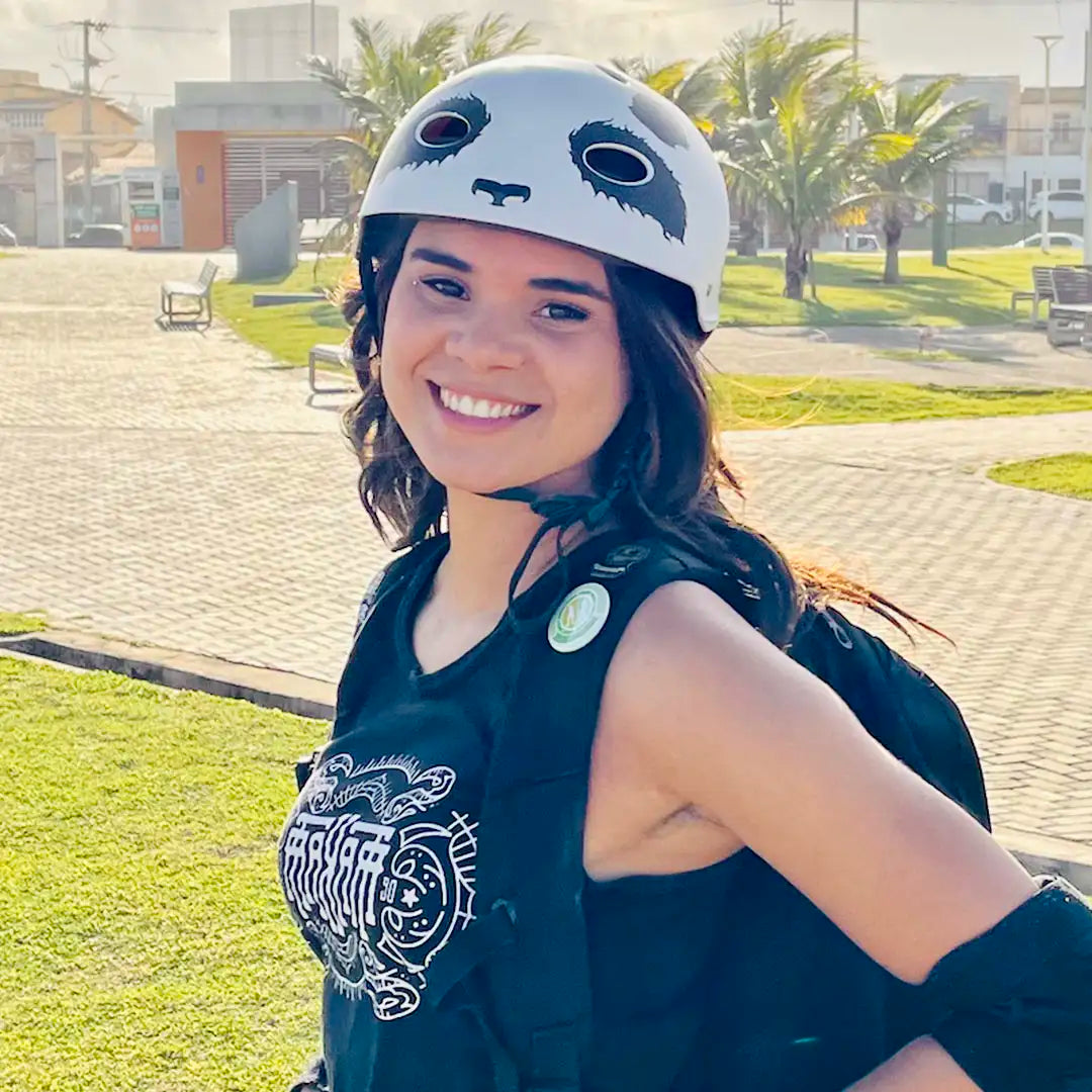 Capacete Pró Panda Branco DT-196