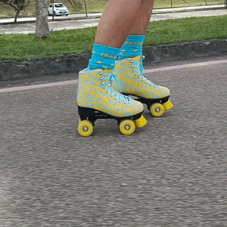 Patins Jolly Amarelo Azul - 58mm x 32mm ABEC-7