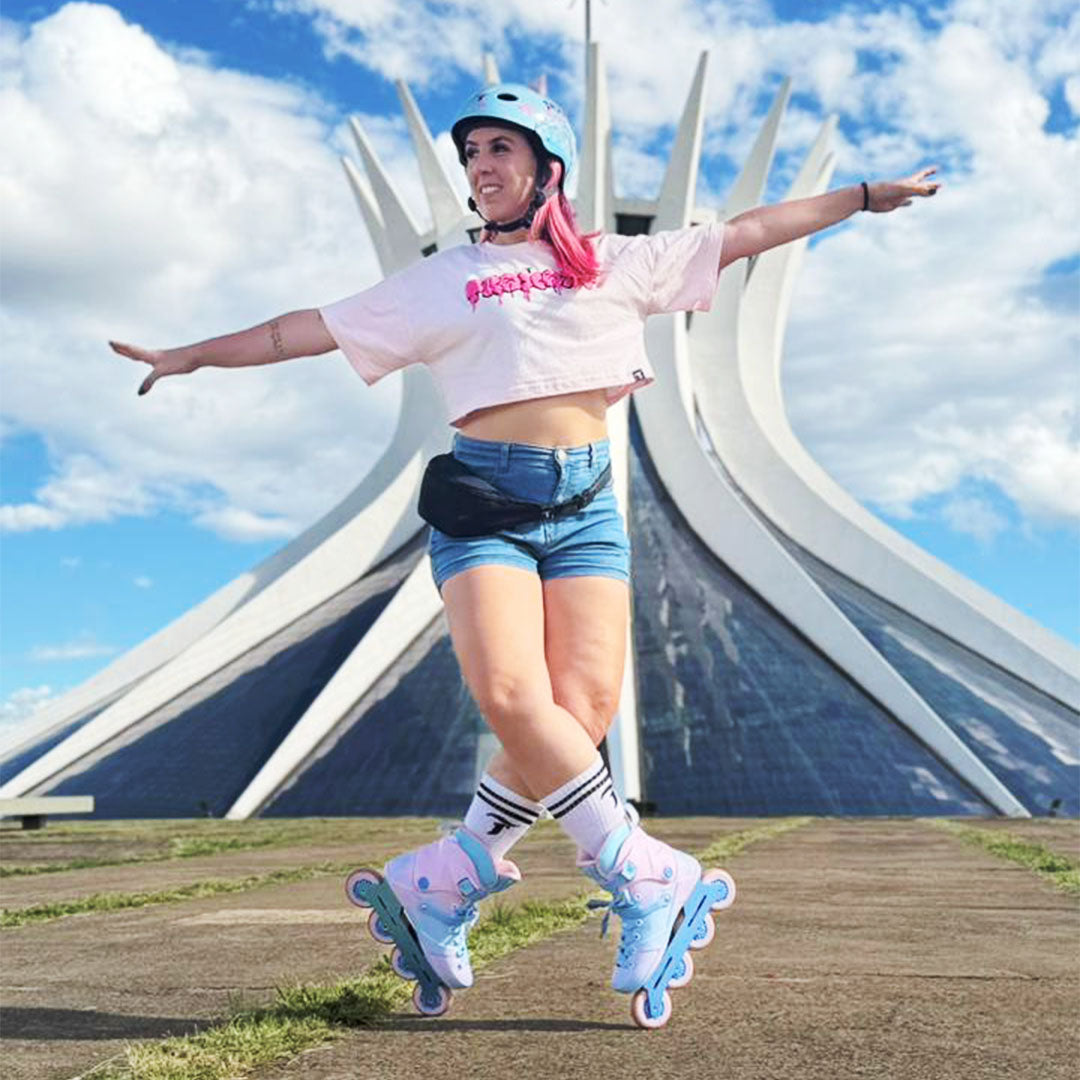 Patins Mesh 'Cotton Candy' - 80mm ABEC-9 Cromo